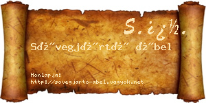 Sövegjártó Ábel névjegykártya