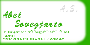 abel sovegjarto business card